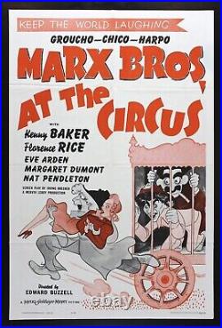 AT THE CIRCUS CineMasterpieces AL HIRSCHFELD MOVIE POSTER MARX BROS BROTHERS'62