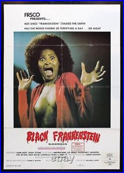 BLACK FRANKENSTEIN? CineMasterpieces ORIGINAL MOVIE POSTER BLACKENSTEIN 1972