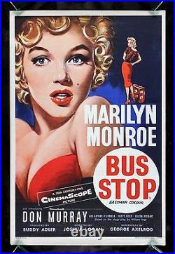 BUS STOP? CineMasterpieces ORIGINAL MOVIE POSTER UK DOUBLE CROWN MARILYN MONROE