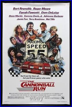 CANNONBALL RUN? CineMasterpieces ORIGINAL MOVIE POSTER ROLLED CAR RACE 1981