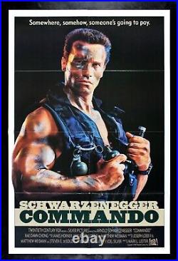 COMMANDO? CineMasterpieces VINTAGE ORIGINAL MOVIE POSTER SCHWARZENEGGER 1985