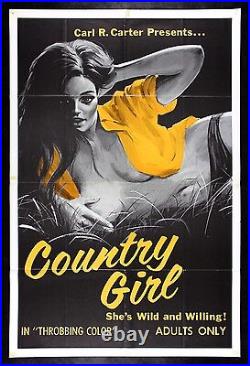 COUNTRY GIRL CineMasterpieces ORIGINAL MOVIE POSTER 1968 ADULT X RATED PORN