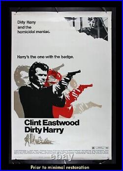 DIRTY HARRY? 40x60 CineMasterpieces ORIGINAL MOVIE POSTER 1971 CLINT EASTWOOD
