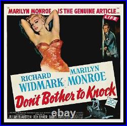 DON'T BOTHER TO KNOCK? CineMasterpieces MARILYN MONROE HUGE RARE MOVIE POSTER