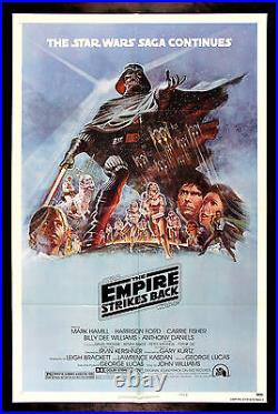 EMPIRE STRIKES BACK? CineMasterpieces 1980 1SH ORIGINAL MOVIE POSTER STAR WARS