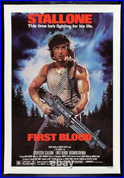 FIRST BLOOD? CineMasterpieces RAMBO ORIGINAL 1982 VINTAGE MOVIE POSTER