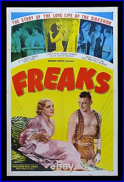 FREAKS CineMasterpieces ORIGINAL MOVIE POSTER 1949R HORROR CIRCUS SIDESHOW