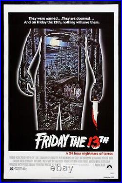 FRIDAY THE 13TH? CineMasterpieces 1982R VINTAGE HORROR ORIGINAL MOVIE POSTER