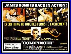 GOLDFINGER? CineMasterpieces RARE SUBWAY ORIGINAL MOVIE POSTER JAMES BOND 1964