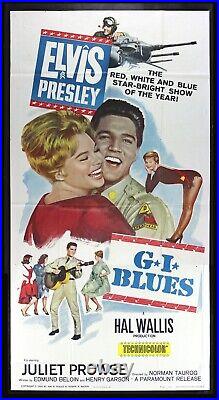 G. I. BLUES? CineMasterpieces HUGE ORIGINAL 3SH MOVIE POSTER ELVIS PRESLEY 1960