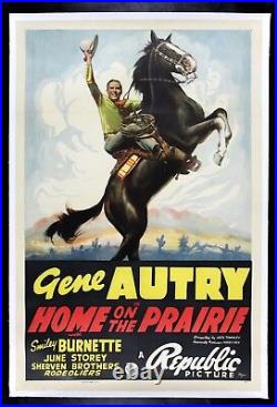 HOME ON THE PRAIRIE? CineMasterpieces MOVIE POSTER GENE AUTRY WESTERN COWBOY