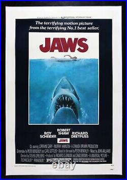 JAWS? CineMasterpieces VINTAGE RARE ORIGINAL MOVIE POSTER SHARK HORROR 1975