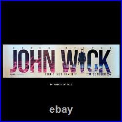 JOHN WICK? CineMasterpieces ORIGINAL RARE BENCH MOVIE POSTER KEANU REEVES 2014