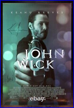 JOHN WICK? CineMasterpieces ORIGINAL SIGNED MOVIE POSTER KEANU REEVES GUN 2014
