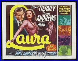 LAURA CineMasterpieces MOVIE POSTER LOBBY CARD SET 1952R VERY RARE FILM NOIR