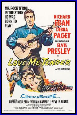 LOVE ME TENDER CineMasterpieces ELVIS PRESLEY NM-M TRI FOLD MOVIE POSTER 1956