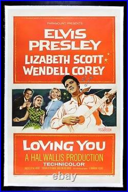 LOVING YOU? CineMasterpieces 1957 ELVIS PRESLEY ORIGINAL VINTAGE MOVIE POSTER