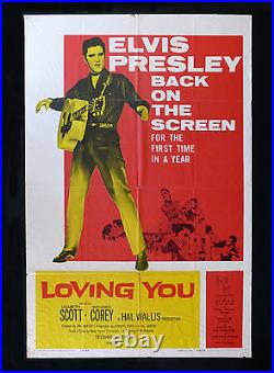 LOVING YOU CineMasterpieces VINTAGE HOLLYWOOD MOVIE POSTER 1959 ELVIS PRESLEY