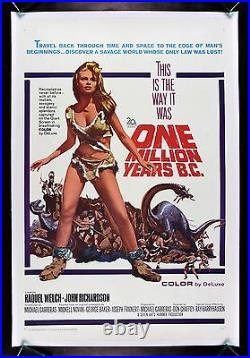 ONE MILLION YEARS BC CineMasterpieces ORIGINAL RAQUEL WELCH MOVIE POSTER 1966