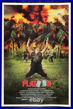 PLATOON? CineMasterpieces ORIGINAL RARE INTL MOVIE POSTER ARMY VIETNAM WAR 1986