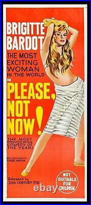 PLEASE NOT NOW? CineMasterpieces AUSTRALIAN MOVIE POSTER 1961 BRIGITTE BARDOT