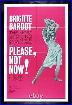 PLEASE NOT NOW CineMasterpieces SEXY BLONDE BRIGITTE BARDOT PINK MOVIE POSTER