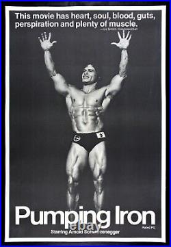 PUMPING IRON? CineMasterpieces RARE MOVIE POSTER FITNESS BODYBUILDING GYM 1977