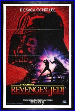 REVENGE OF THE JEDI? CineMasterpieces ORIGINAL MOVIE POSTER STAR WARS 1983