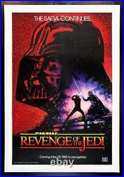 REVENGE OF THE JEDI? CineMasterpieces ORIGINAL MOVIE POSTER STAR WARS 1983