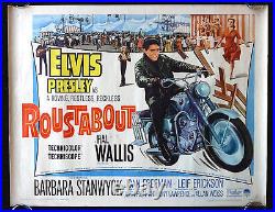 ROUSTABOUT CineMasterpieces MOVIE POSTER 1964 ELVIS PRESLEY BIKER MOTORCYCLE