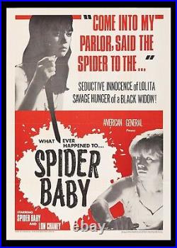 SPIDER BABY? CineMasterpieces MOVIE POSTER RED RARE NM C9 UNUSED HORROR 1968