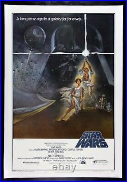 STAR WARS? CineMasterpieces 1ST PRINTING NSS 77/21-0 ORIGINAL MOVIE POSTER 1977