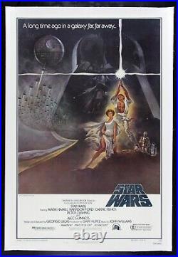 STAR WARS? CineMasterpieces ORIGINAL VINTAGE MOVIE POSTER LINEN BACKED 1977