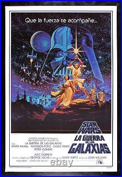 STAR WARS CineMasterpieces SPANISH HILDEBRANDT MOVIE POSTER NM UNUSED 1977