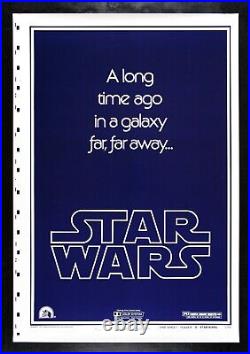 STAR WARS? CineMasterpieces STYLE B TEASER PRINTER'S PROOF MOVIE POSTER 1977