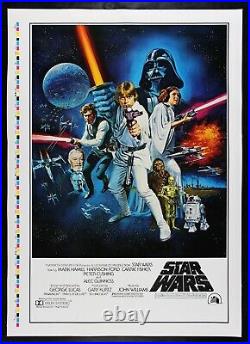 STAR WARS? CineMasterpieces STYLE C WITH PG PRINTER'S PROOF MOVIE POSTER 1977