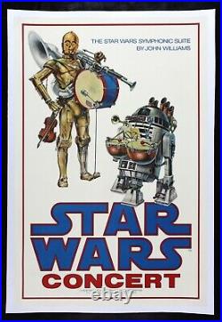 STAR WARS? CineMasterpieces VINTAGE CONCERT MOVIE POSTER C3PO R2D2 DROID 1978