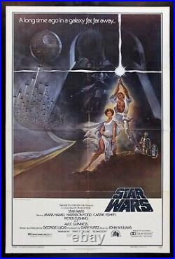 STAR WARS? CineMasterpieces VINTAGE ORIGINAL MOVIE POSTER STYLE A 1SH 1977
