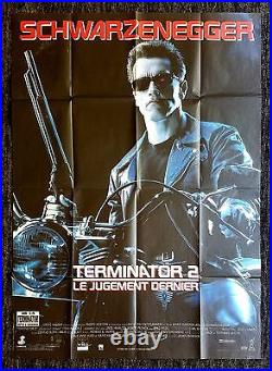 TERMINATOR 2 CineMasterpieces FRENCH FRANCE MOTORCYCLE GUN MOVIE POSTER 1991