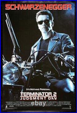 TERMINATOR 2? CineMasterpieces ORIGINAL ROLLED MOTORCYCLE GUN MOVIE POSTER 1991