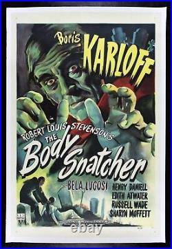 THE BODY SNATCHER? 1945 CineMasterpieces KARLOFF LUGOSI HORROR MOVIE POSTER