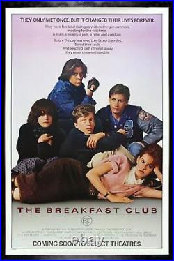 THE BREAKFAST CLUB? CineMasterpieces ORIGINAL ROLLED ADVANCE MOVIE POSTER 1985