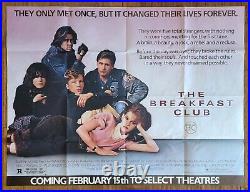 THE BREAKFAST CLUB? CineMasterpieces ORIGINAL SUBWAY RARE MOVIE POSTER 1985