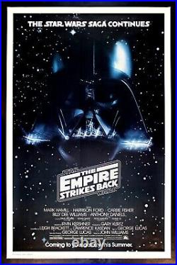 THE EMPIRE STRIKES BACK? CineMasterpieces ORIGINAL MOVIE POSTER STAR WARS 1980