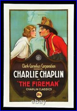 THE FIREMAN? CineMasterpieces RARE CHARLIE CHAPLIN ORIGINAL MOVIE POSTER C1920