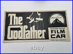 THE GODFATHER? CineMasterpieces ORIGINAL MOVIE POSTER FILM CAR PLACARD 1972