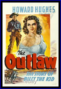 THE OUTLAW? CineMasterpieces 1941 JANE RUSSELL ORIGINAL MOVIE POSTER HOLLYWOOD