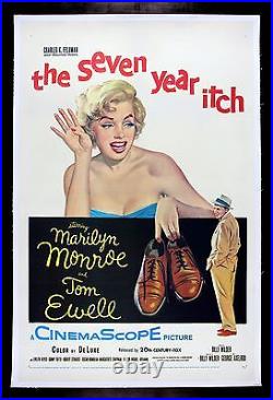 THE SEVEN 7 YEAR ITCH CineMasterpieces ORIGINAL MOVIE POSTER MARILYN MONROE 1955