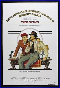 THE STING? CineMasterpieces RARE ORIGINAL MOVIE POSTER PAUL NEWMAN 1974