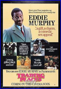 TRADING PLACES CineMasterpieces EDDIE MURPHY MOVIE POSTER UK 1983 ADVANCE TEASER